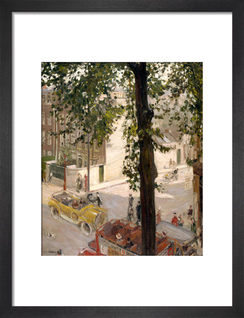 A Street Scene in Chelsea, 1907 (Art print, Small, Black)