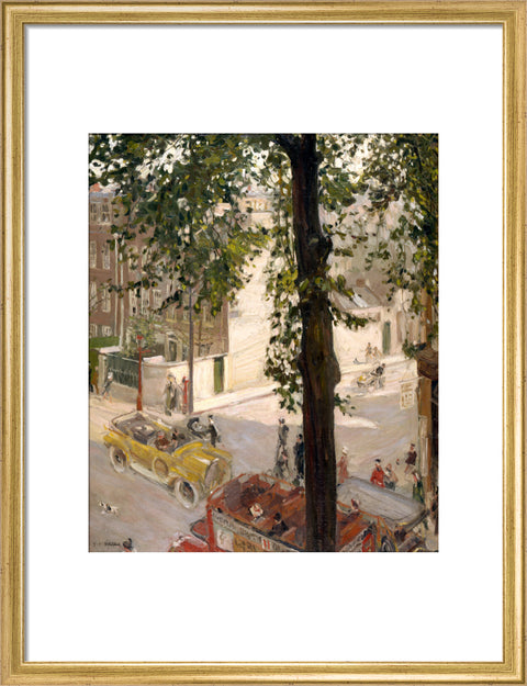 A Street Scene in Chelsea, 1907 (Art print, Medium, Gold)