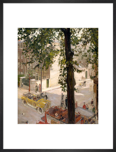A Street Scene in Chelsea, 1907 (Art print, Large, Black)