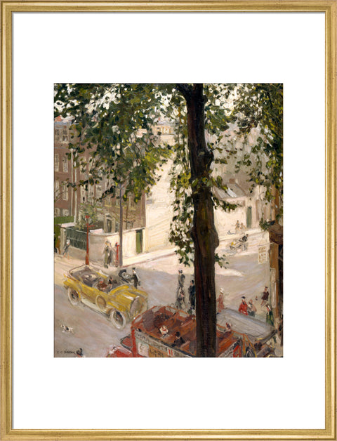 A Street Scene in Chelsea, 1907 (Art print, Large, Gold)
