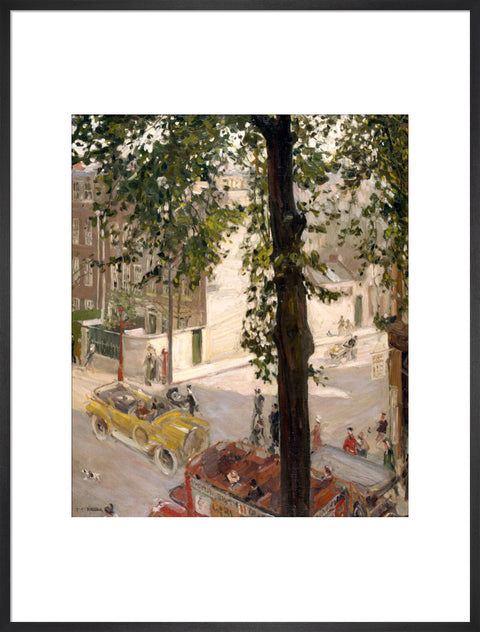 A Street Scene in Chelsea, 1907 (Art print, Extra large, Black)