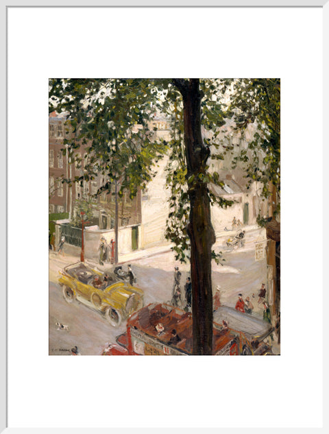 A Street Scene in Chelsea, 1907 (Art print, Extra large, White)