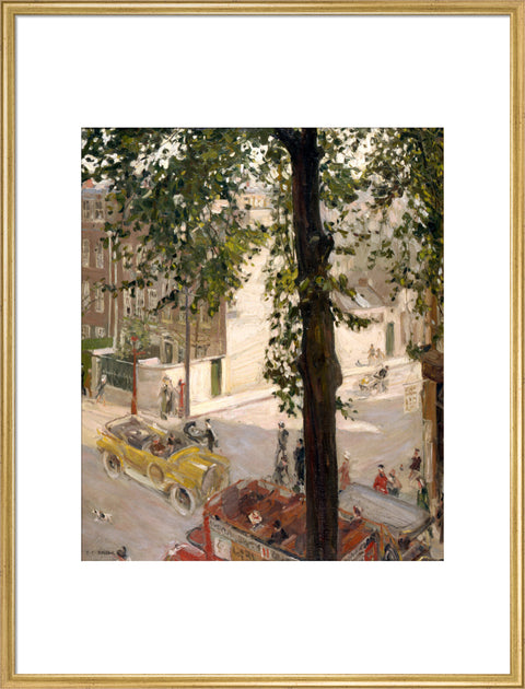 A Street Scene in Chelsea, 1907 (Art print, Extra large, Gold)