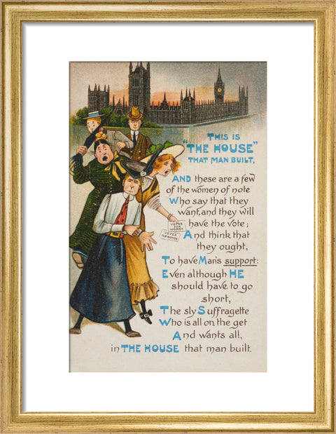 This Is The House That Man Built (Art print, Small, Gold)