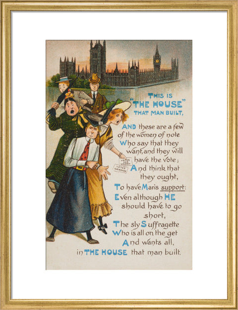 This Is The House That Man Built (Art print, Medium, Gold)