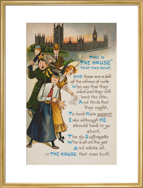 This Is The House That Man Built (Art print, Large, Gold)