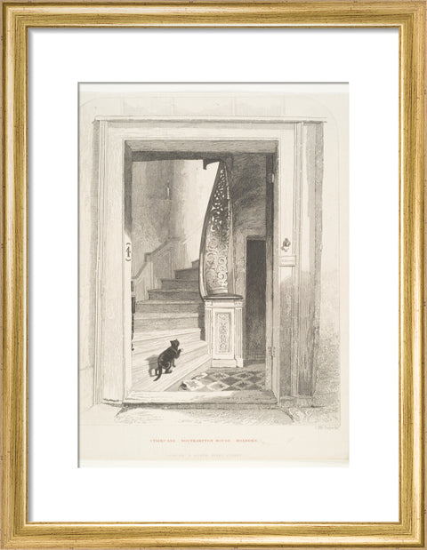 Staircase Southampton House Holborn (Art print, Small, Gold)