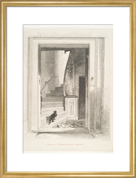 Staircase Southampton House Holborn (Art print, Medium, Gold)