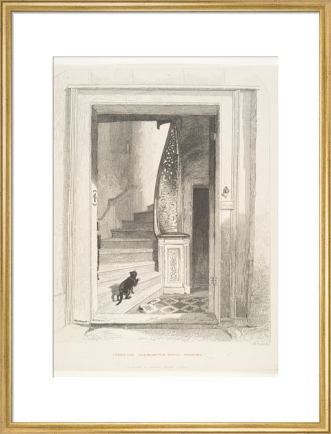 Staircase Southampton House Holborn (Art print, Large, Gold)