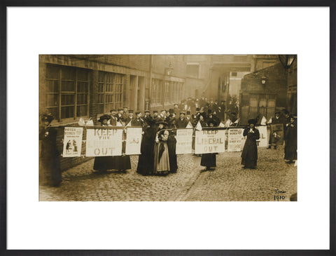 Suffragettes campaigning in South St Pancras during the General Election, January 1910.