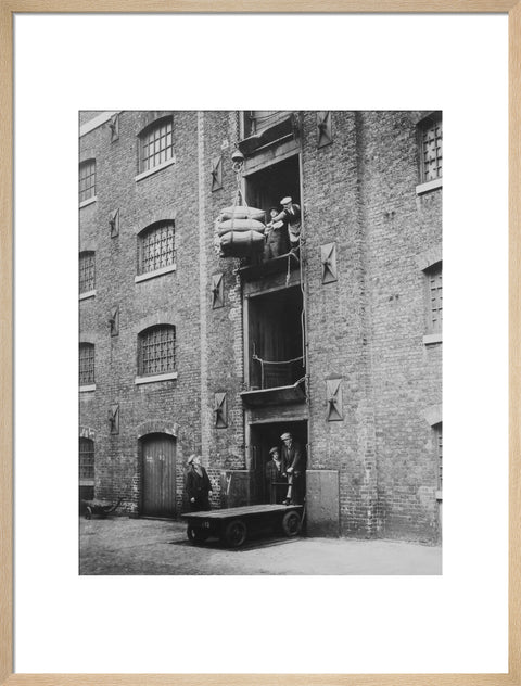 West India Docks 1900 Sugar being hoisted into warehouses