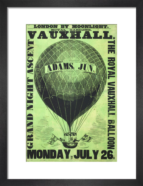 Vauxhall Gardens poster 1858