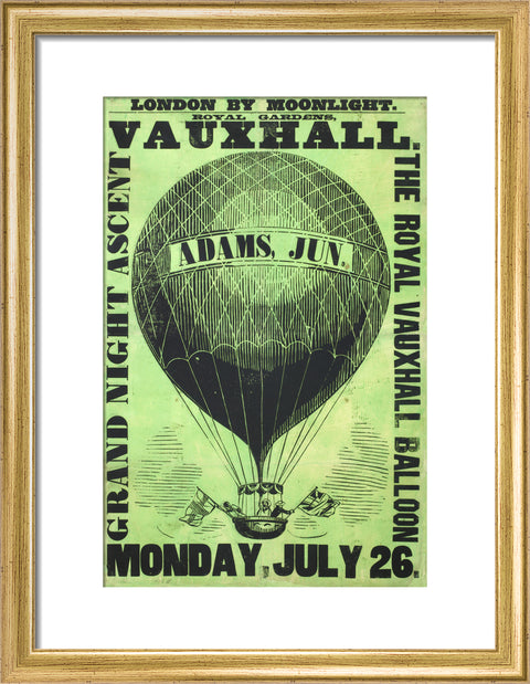 Vauxhall Gardens poster 1858