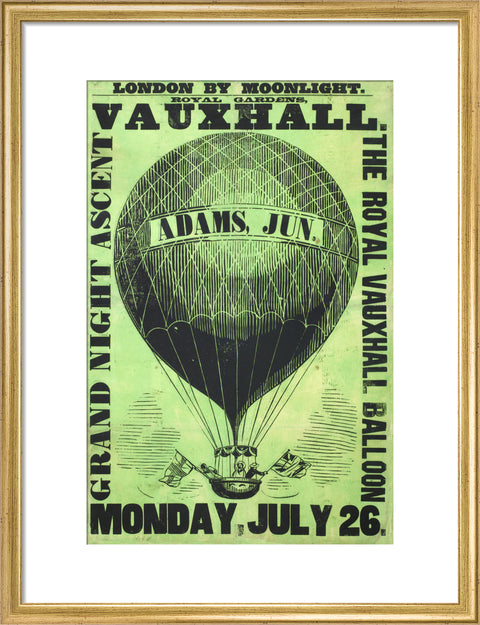 Vauxhall Gardens poster 1858
