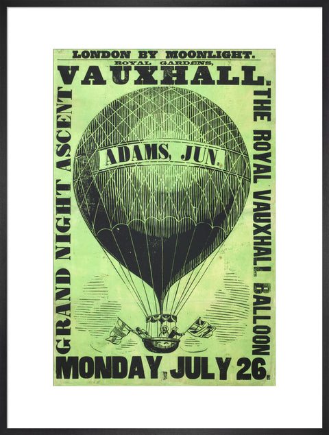Vauxhall Gardens poster 1858