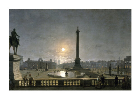 Northumberland House & Whitehall from the North Side of Trafalgar Square by Moonlight 1861-1867