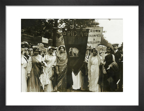 Photograph of Indian suffragettes on the Women's Coronation Procession 17 June 1911