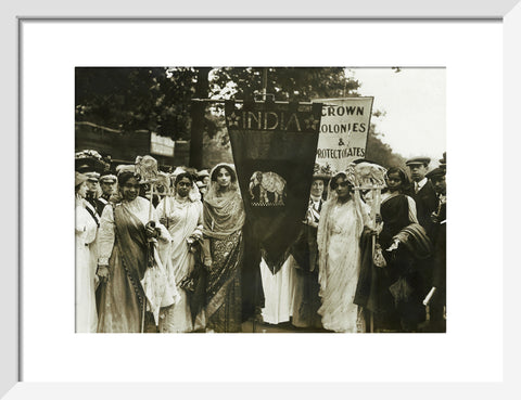 Photograph of Indian suffragettes on the Women's Coronation Procession 17 June 1911