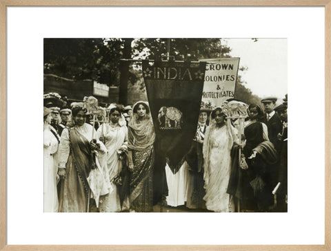 Photograph of Indian suffragettes on the Women's Coronation Procession 17 June 1911