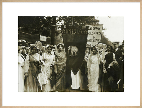 Photograph of Indian suffragettes on the Women's Coronation Procession 17 June 1911