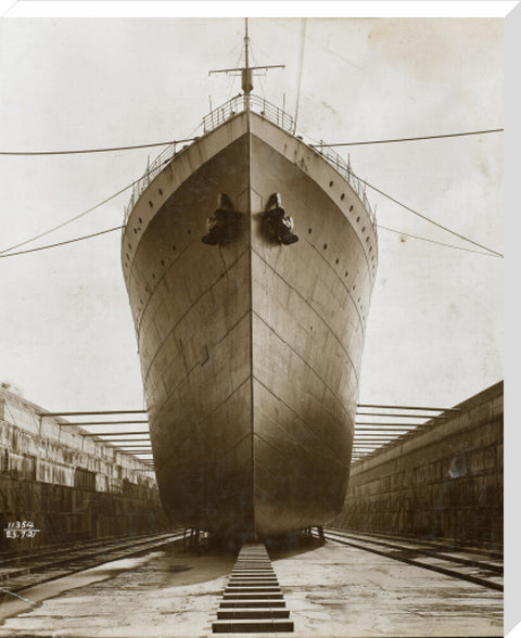 Ship in dry dock King George V dock 1921