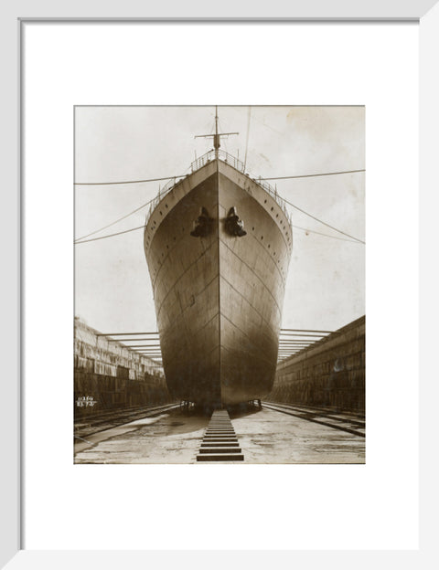 Ship in dry dock King George V dock 1921