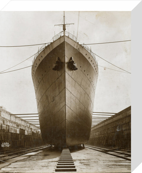 Ship in dry dock King George V dock 1921