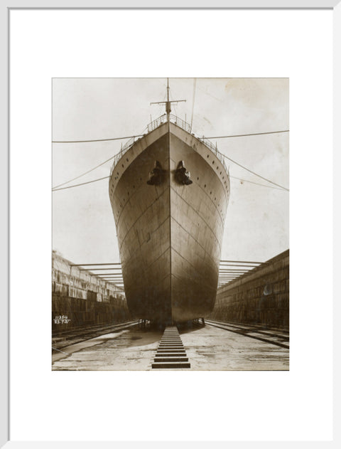 Ship in dry dock King George V dock 1921