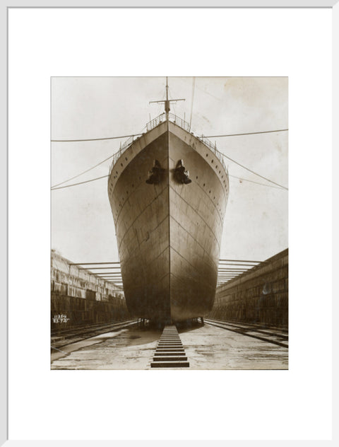 Ship in dry dock King George V dock 1921