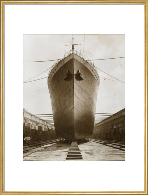 Ship in dry dock King George V dock 1921