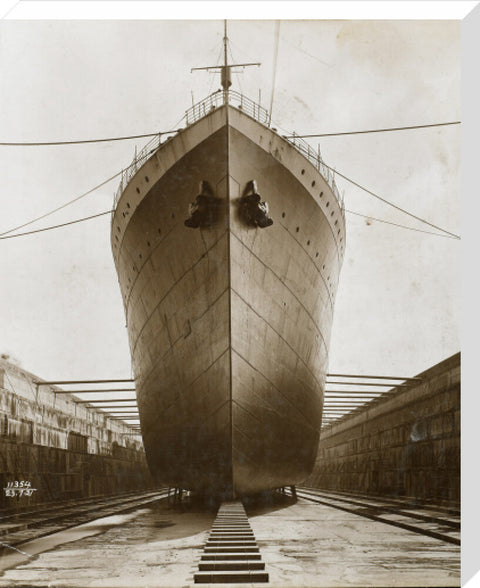 Ship in dry dock King George V dock 1921