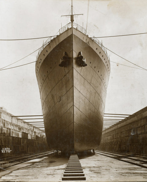 Ship in dry dock King George V dock 1921