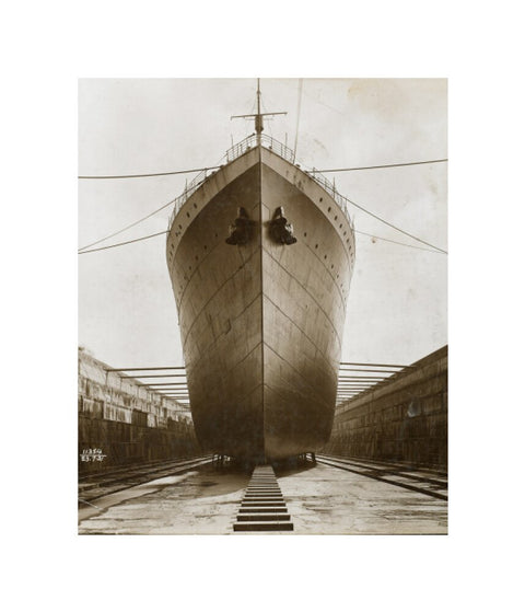 Ship in dry dock King George V dock 1921