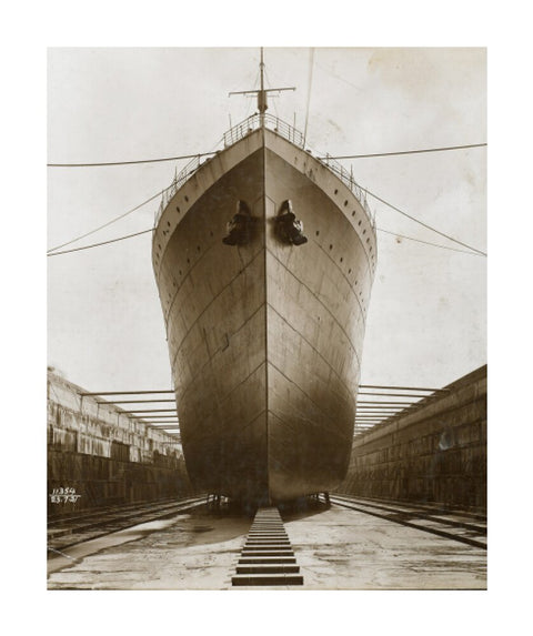 Ship in dry dock King George V dock 1921