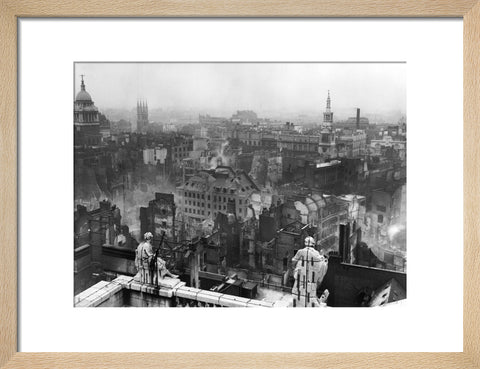 Bomb damage from St. Paul's towards Paternoster Row 1940