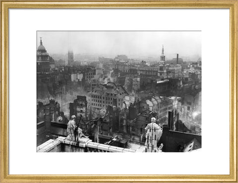 Bomb damage from St. Paul's towards Paternoster Row 1940