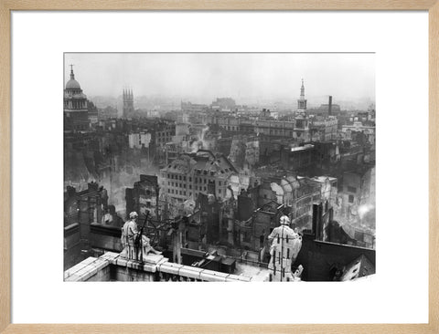 Bomb damage from St. Paul's towards Paternoster Row 1940