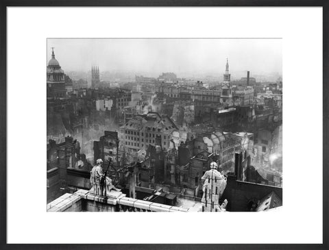 Bomb damage from St. Paul's towards Paternoster Row 1940