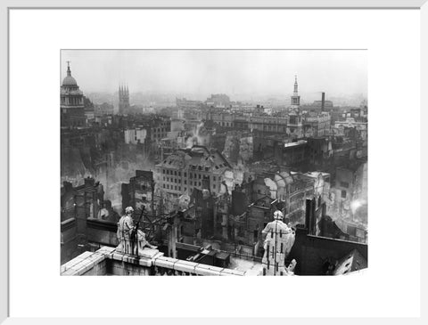 Bomb damage from St. Paul's towards Paternoster Row 1940