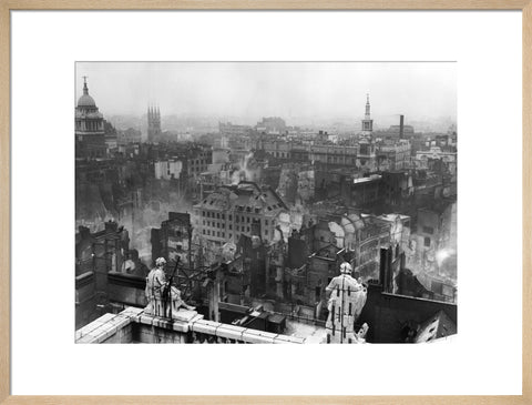 Bomb damage from St. Paul's towards Paternoster Row 1940