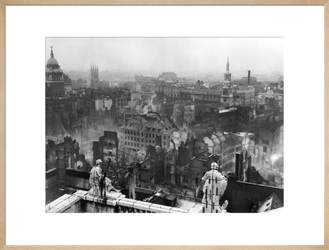 Bomb damage from St. Paul's towards Paternoster Row 1940