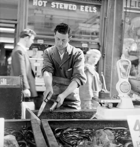 A Chapel Street Market eel stall 1955