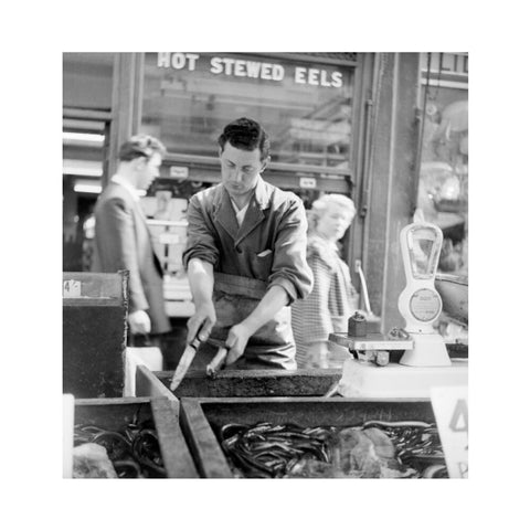 A Chapel Street Market eel stall 1955