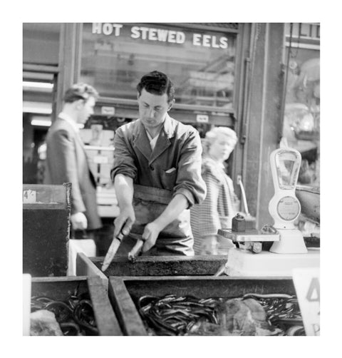 A Chapel Street Market eel stall 1955