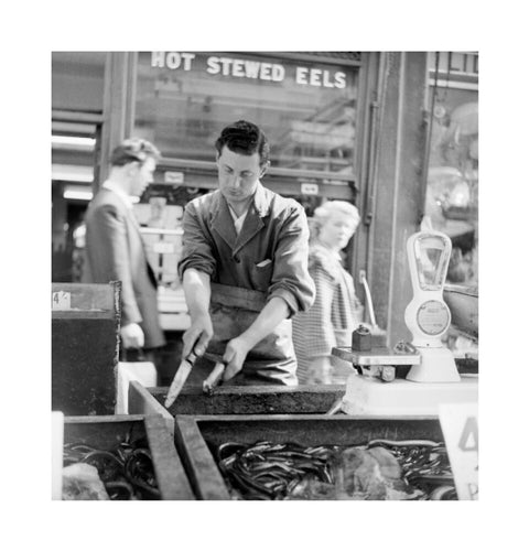 A Chapel Street Market eel stall 1955