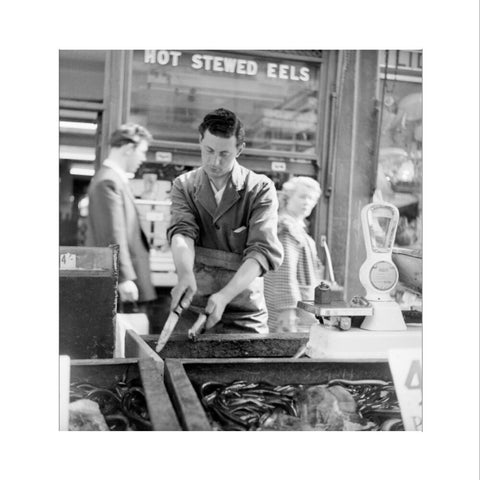 A Chapel Street Market eel stall 1955