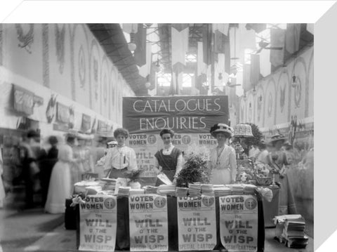 Suffragette stand at The Women's Exhibition 1909