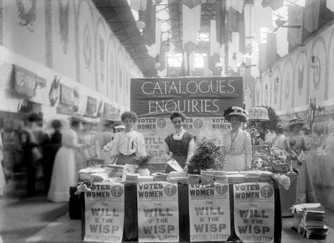 Suffragette stand at The Women's Exhibition 1909