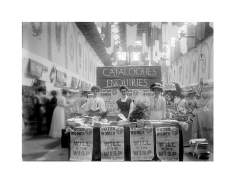 Suffragette stand at The Women's Exhibition 1909