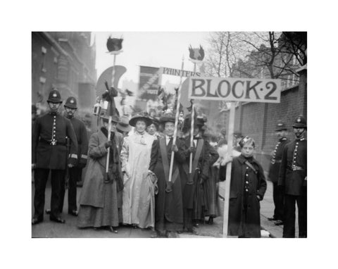 Suffragette procession 20th century